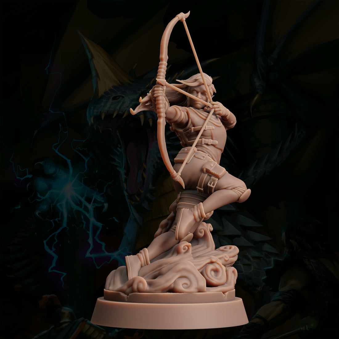 Shadowleaf Ranger Miniature – Elvish Gloom Stalker | TTRPG Collectible & Tabletop Model