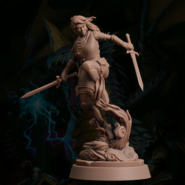 Nightveil Assassin Miniature – Elvish Gloom Stalker Rogue | TTRPG Collectible & Tabletop Model