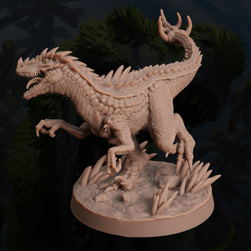 Thunderstrike Raptor Miniature – Giant Ankyloraptor | TTRPG Collectible & Tabletop Model