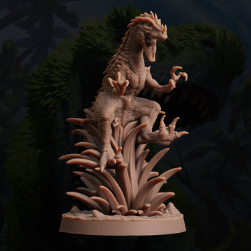 Thornleaf Raptor Miniature – Stalking Ankyloraptor | TTRPG Collectible & Tabletop Model
