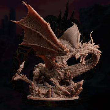 Fangspire Dragon Miniature – Longneck Dragon | TTRPG Collectible & Tabletop Model
