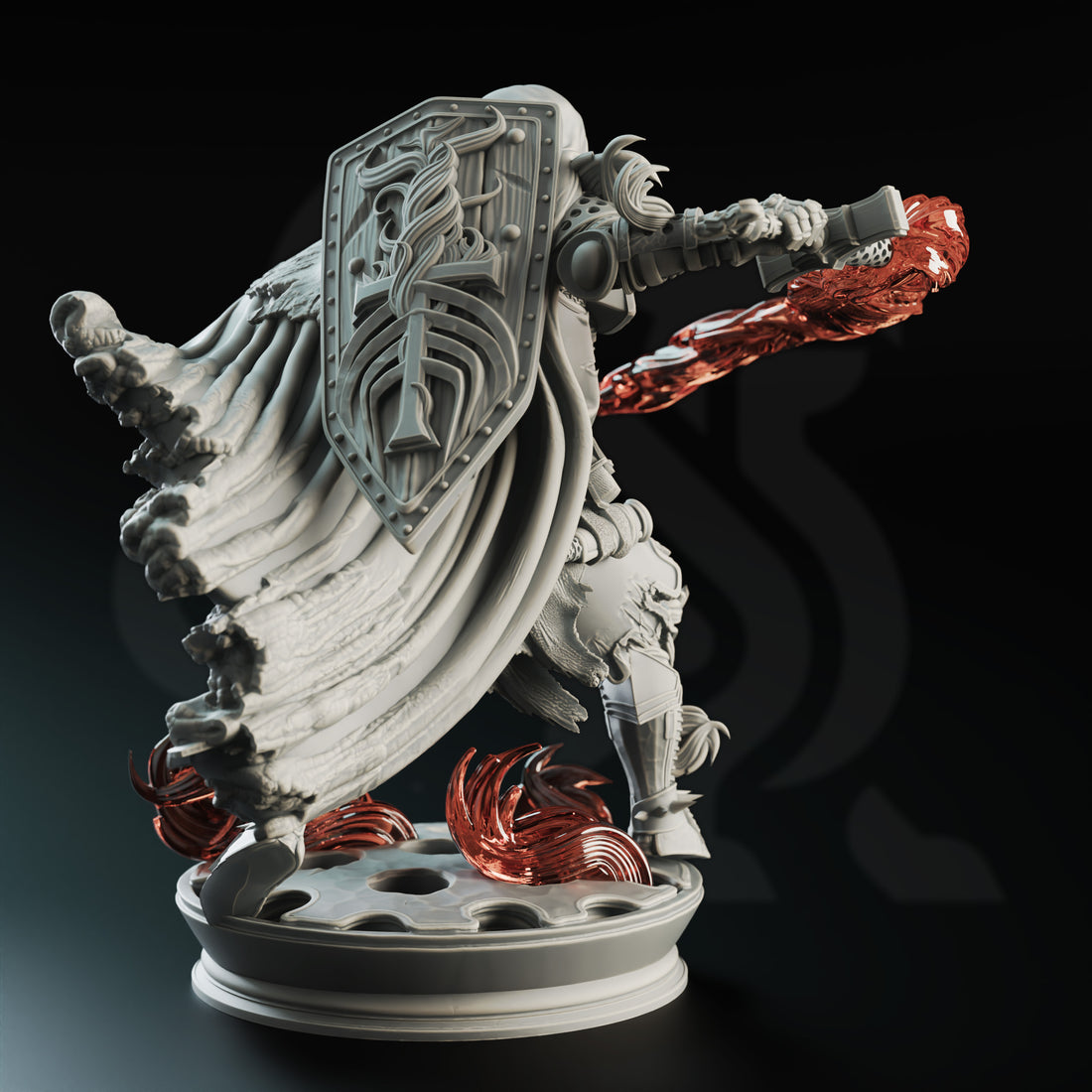 Infernal Mage Knight Miniature – Arcane Warrior | TTRPG Collectible & Tabletop Model