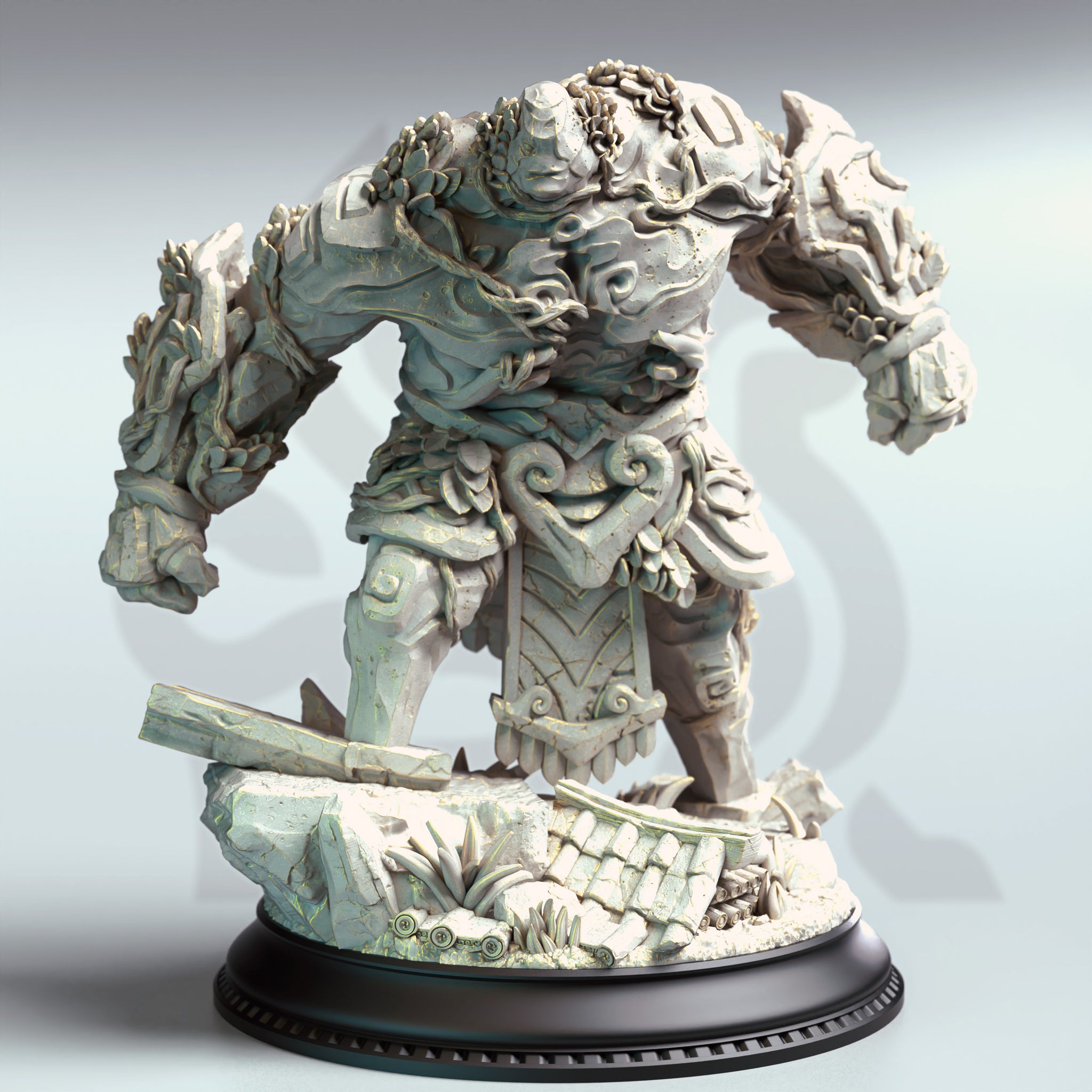 Jade Sentinel Miniature – Precious Stone Golem | TTRPG Collectible & Tabletop Model