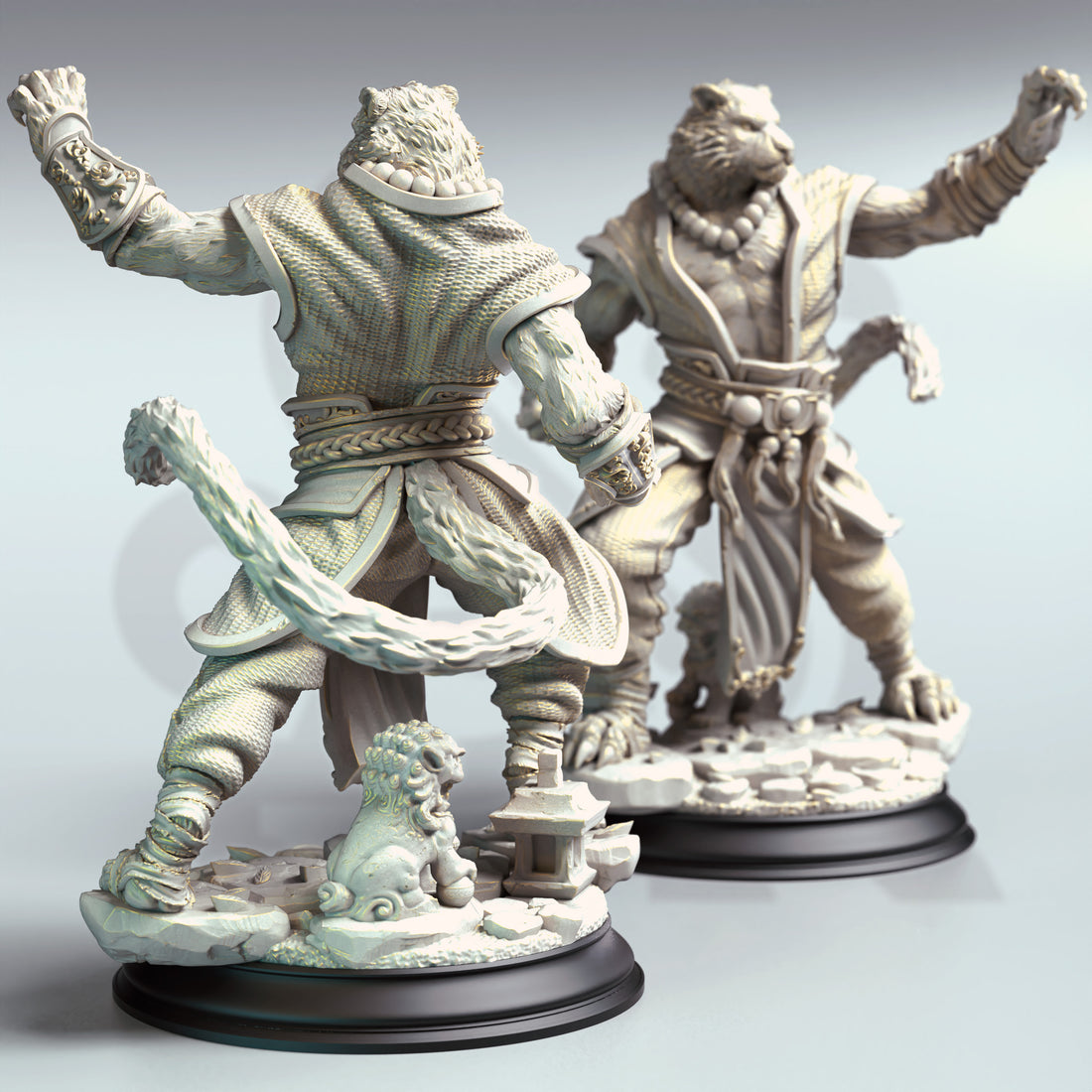 Shadowpaw Monk Miniature – Tabaxi Martial Artist | TTRPG Collectible & Tabletop Model