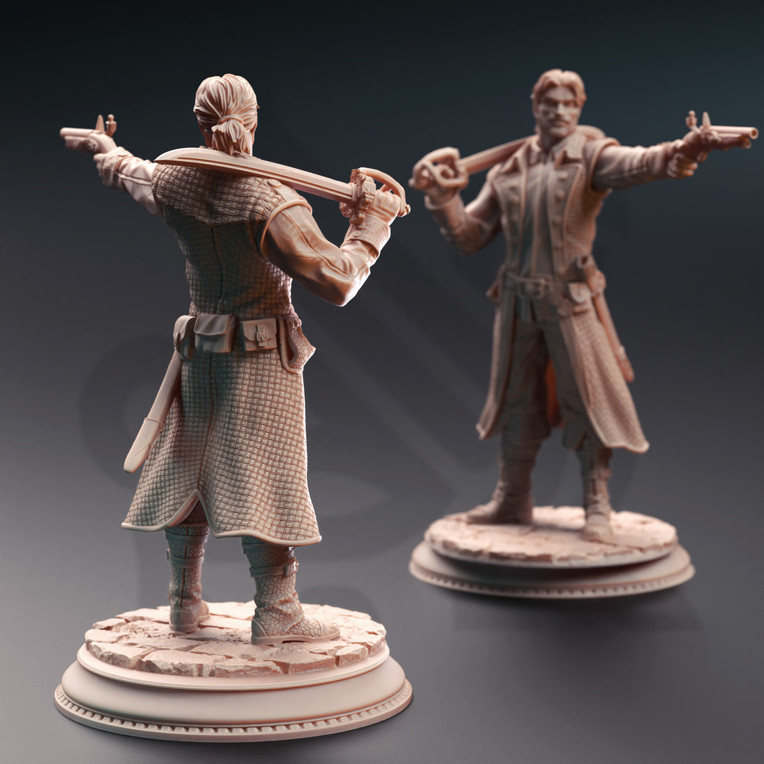 Ironshot Corsair Miniature – Pirate Cartel Mercenary with Pistol | TTRPG Collectible & Tabletop Model