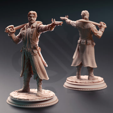 Ironshot Corsair Miniature – Pirate Cartel Mercenary with Pistol | TTRPG Collectible & Tabletop Model