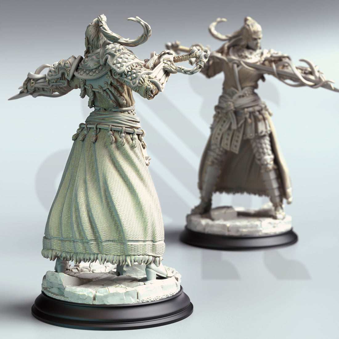 Slitherflare Spellblade Miniature – Serpentfolk Blademancer | TTRPG Collectible & Tabletop Model