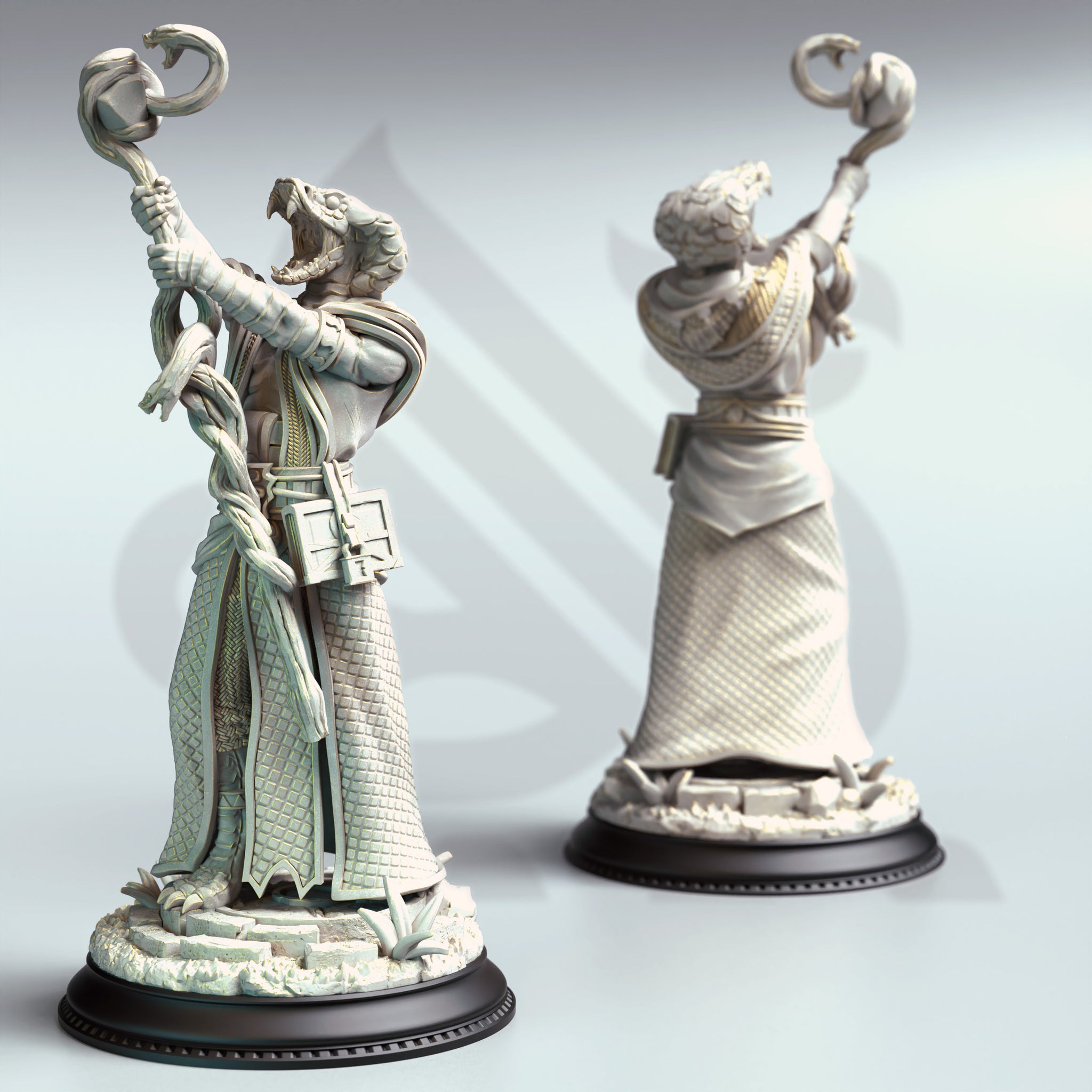 Venomspire Oracle Miniature – Yuan-Ti Shaman | TTRPG Collectible & Tabletop Model