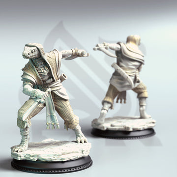 Shadowcoil Infiltrator Miniature – Yuan-Ti Rogue | TTRPG Collectible & Tabletop Model