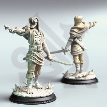 Venomfang Duelist Miniature – Yuan-Ti Swordsman | TTRPG Collectible & Tabletop Model