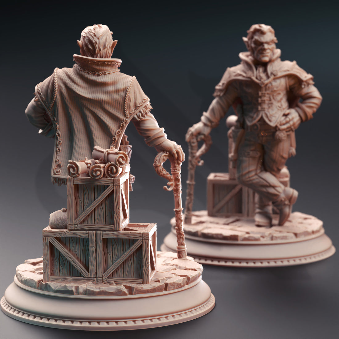 Goldfinger Smuggler Miniature – Halfling Pirate Nobleman | TTRPG Collectible & Tabletop Model