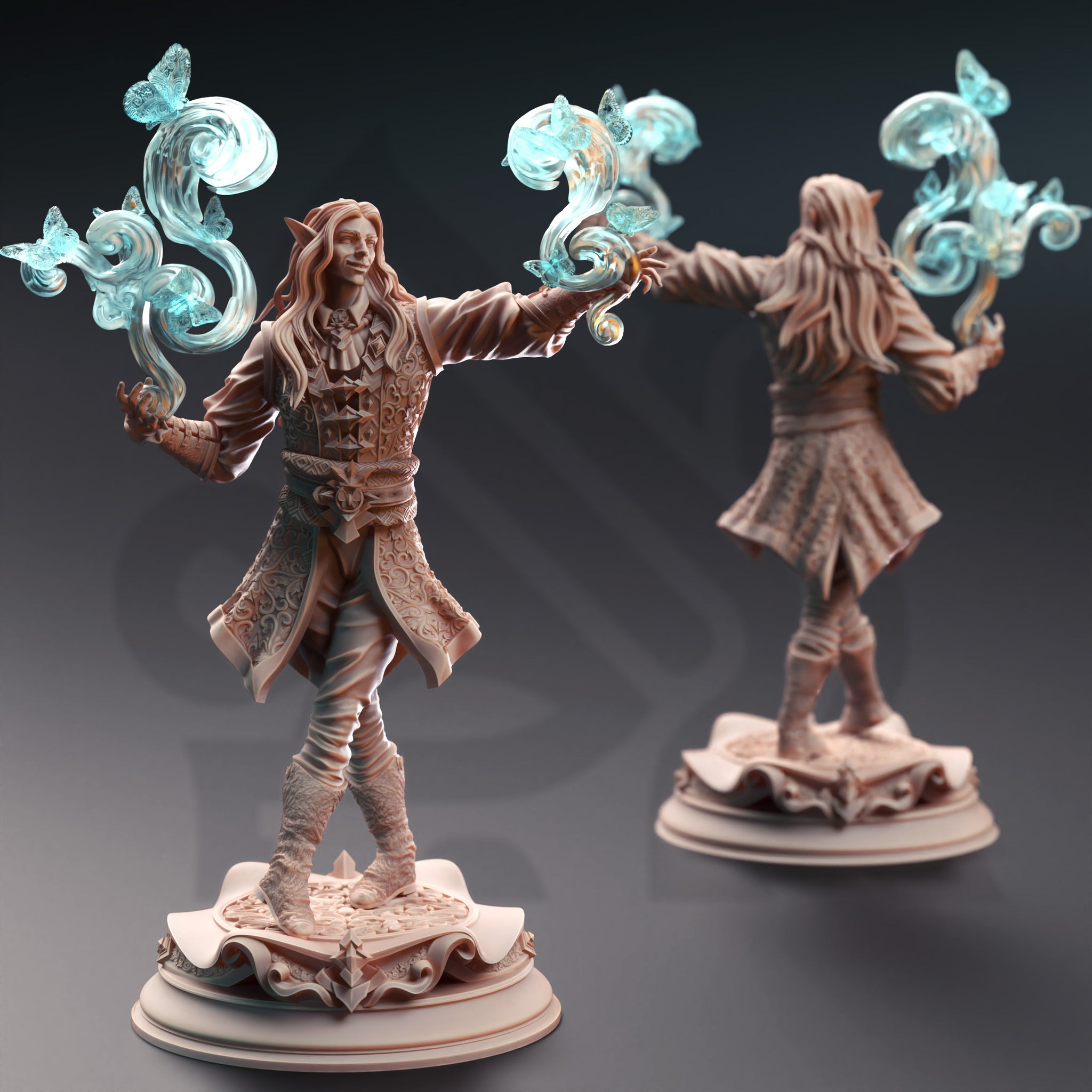 Veilweaver Arcanist Miniature – Elvish Illusionist | TTRPG Collectible & Tabletop Model
