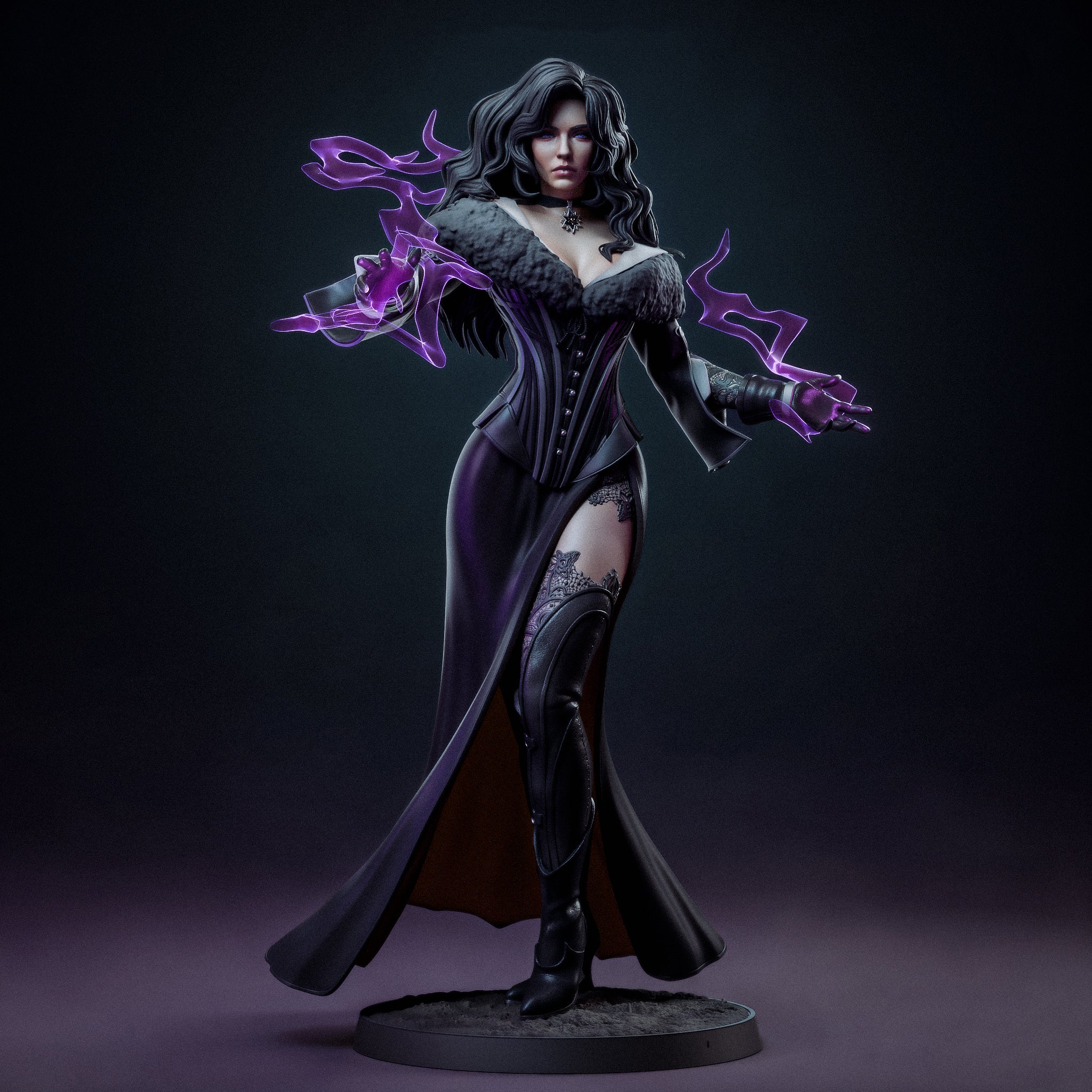 Enigmatic Sorceress of the Northern Realms – Premium Resin Collectable Figurine