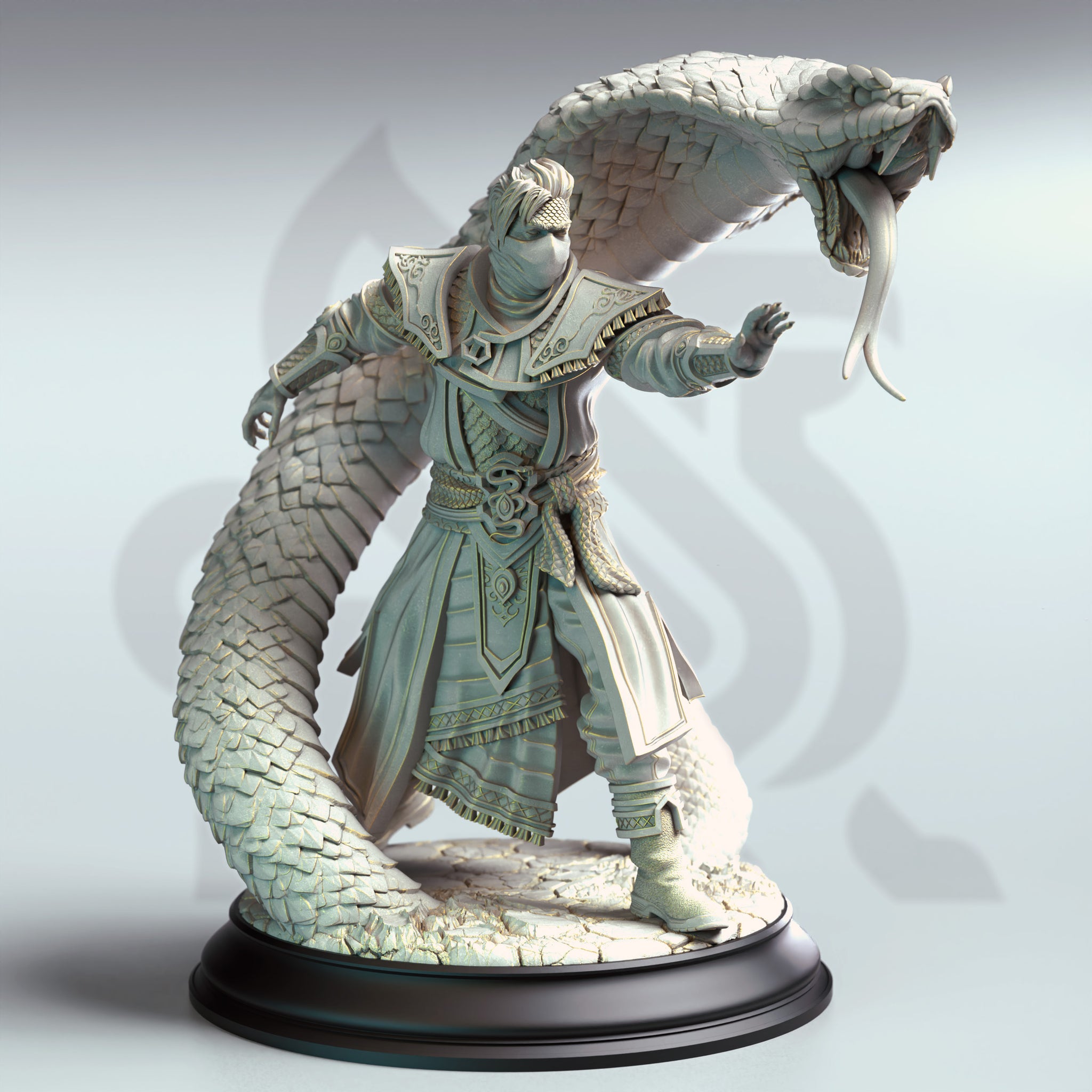 Serpentsoul Conjurer Miniature – Yuan Ti Summoner | TTRPG Collectible & Tabletop Model