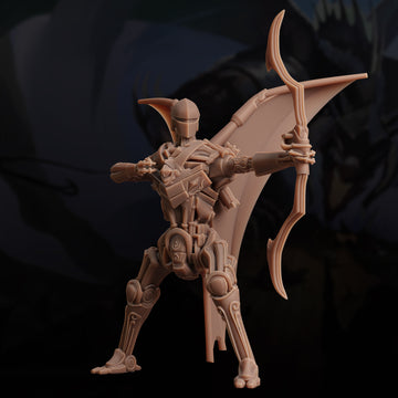 Ironwing Sentinel Miniature – Warforged Automaton Archer | TTRPG Collectible & Tabletop Model