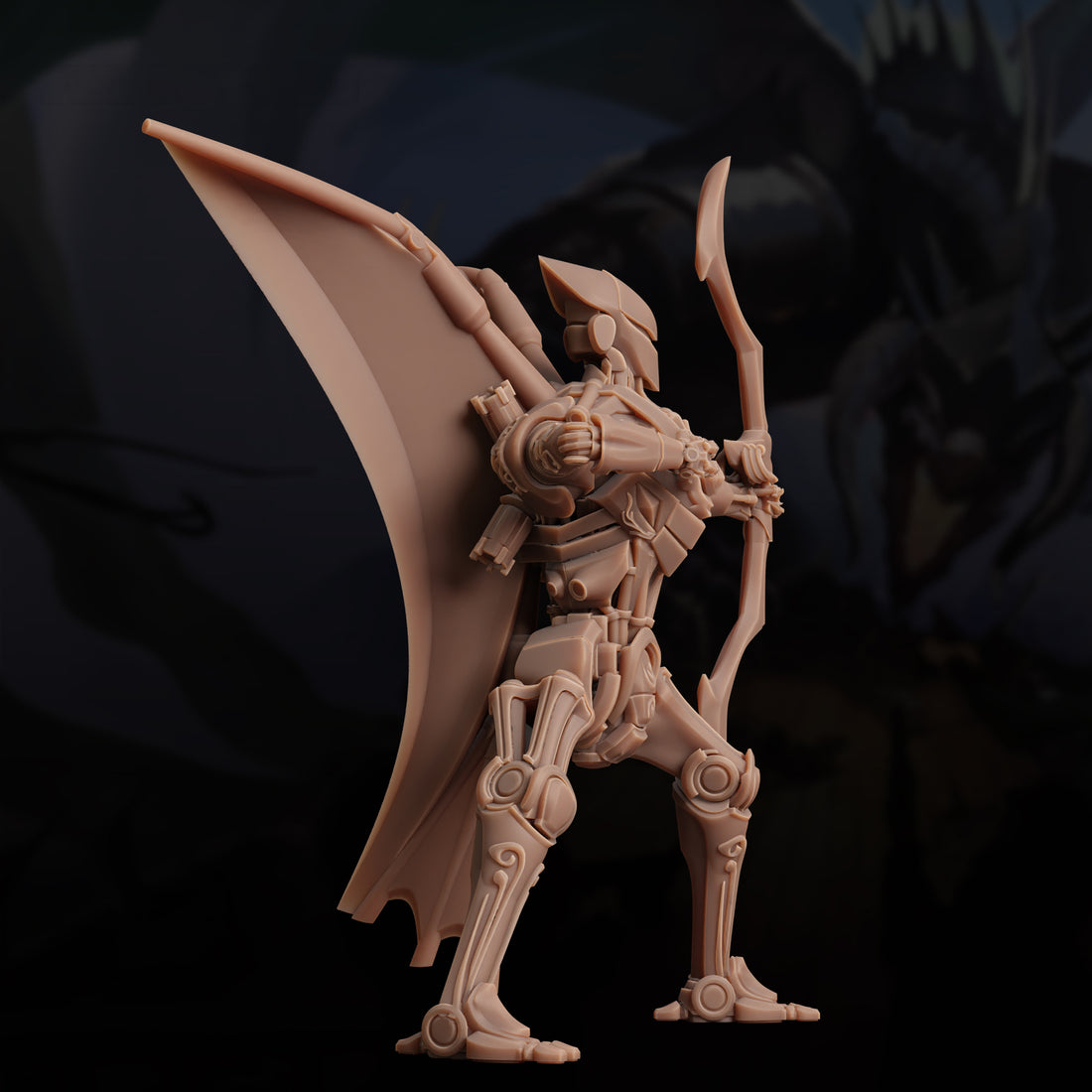 Ironwing Sentinel Miniature – Warforged Automaton Archer | TTRPG Collectible & Tabletop Model