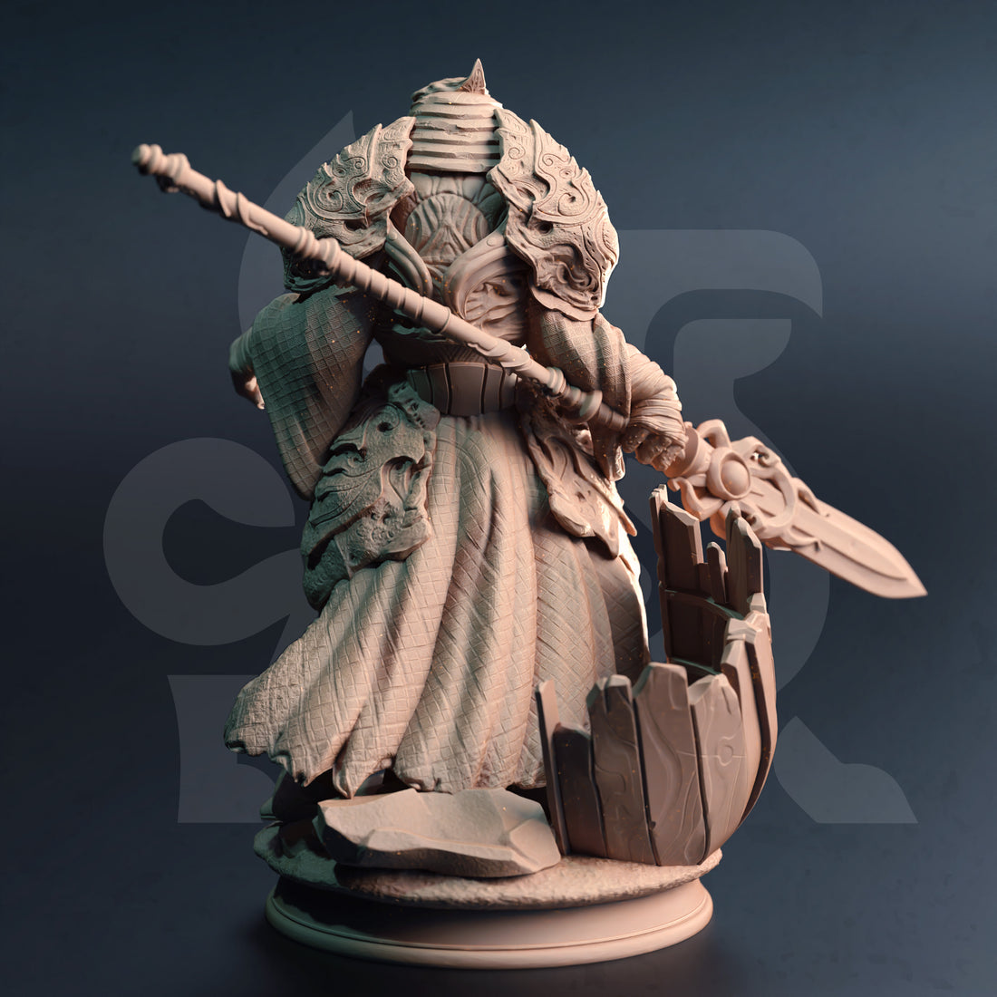 Mindflayer Knight Miniature – Armored Illithid Warrior | TTRPG Collectible & Tabletop Model