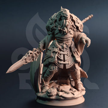 Mindflayer Knight Miniature – Armored Illithid Warrior | TTRPG Collectible & Tabletop Model