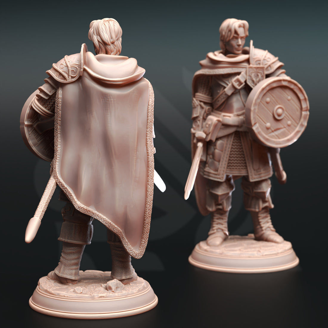 Royal Guard Miniature – Sword & Shield Defender | TTRPG Collectible & Tabletop Model