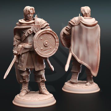 Royal Guard Miniature – Sword & Shield Defender | TTRPG Collectible & Tabletop Model