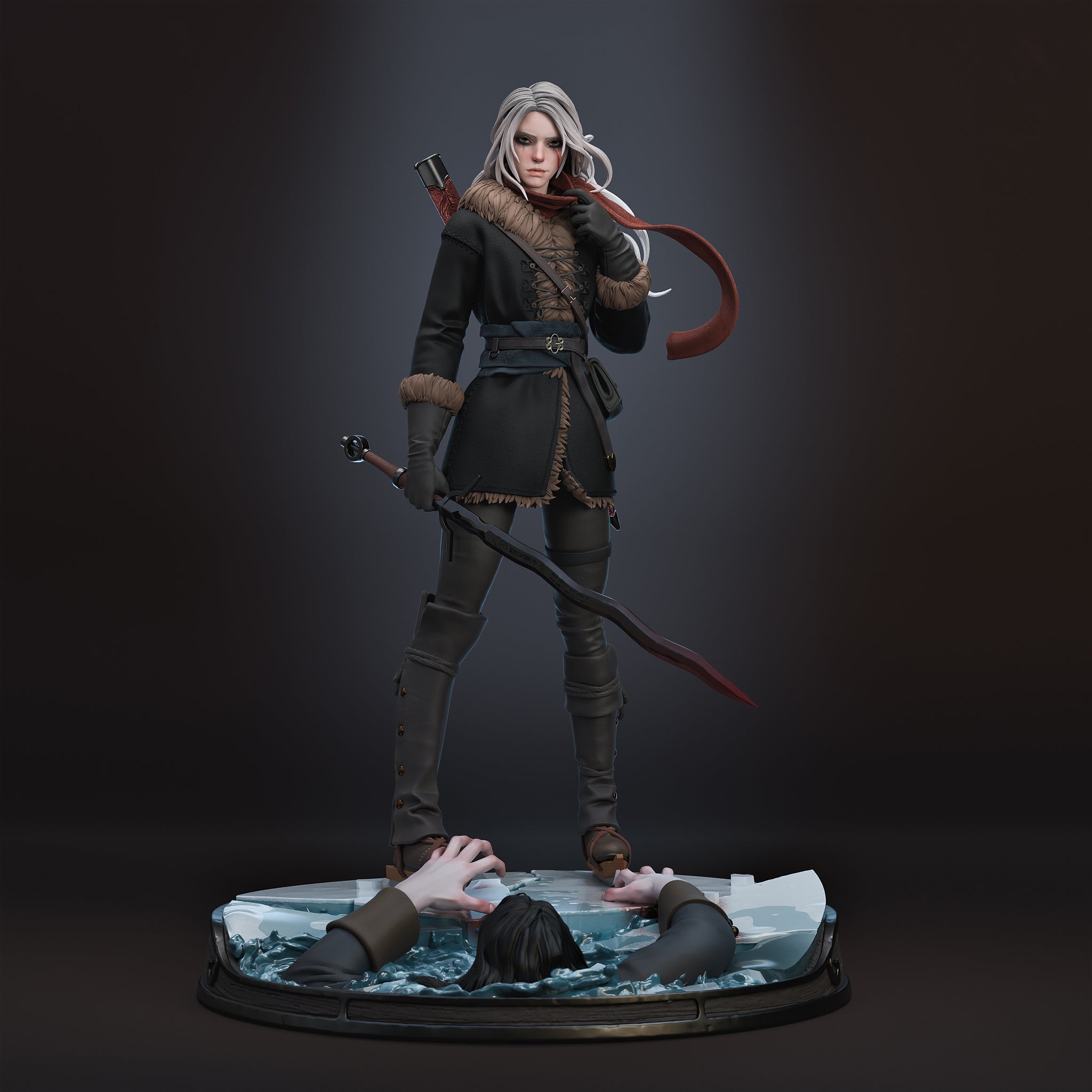 Scarred Blade Huntress – Resin Collectable Figurine