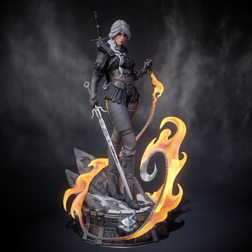 Silver-Haired Huntress – Resin Collectable Figurine