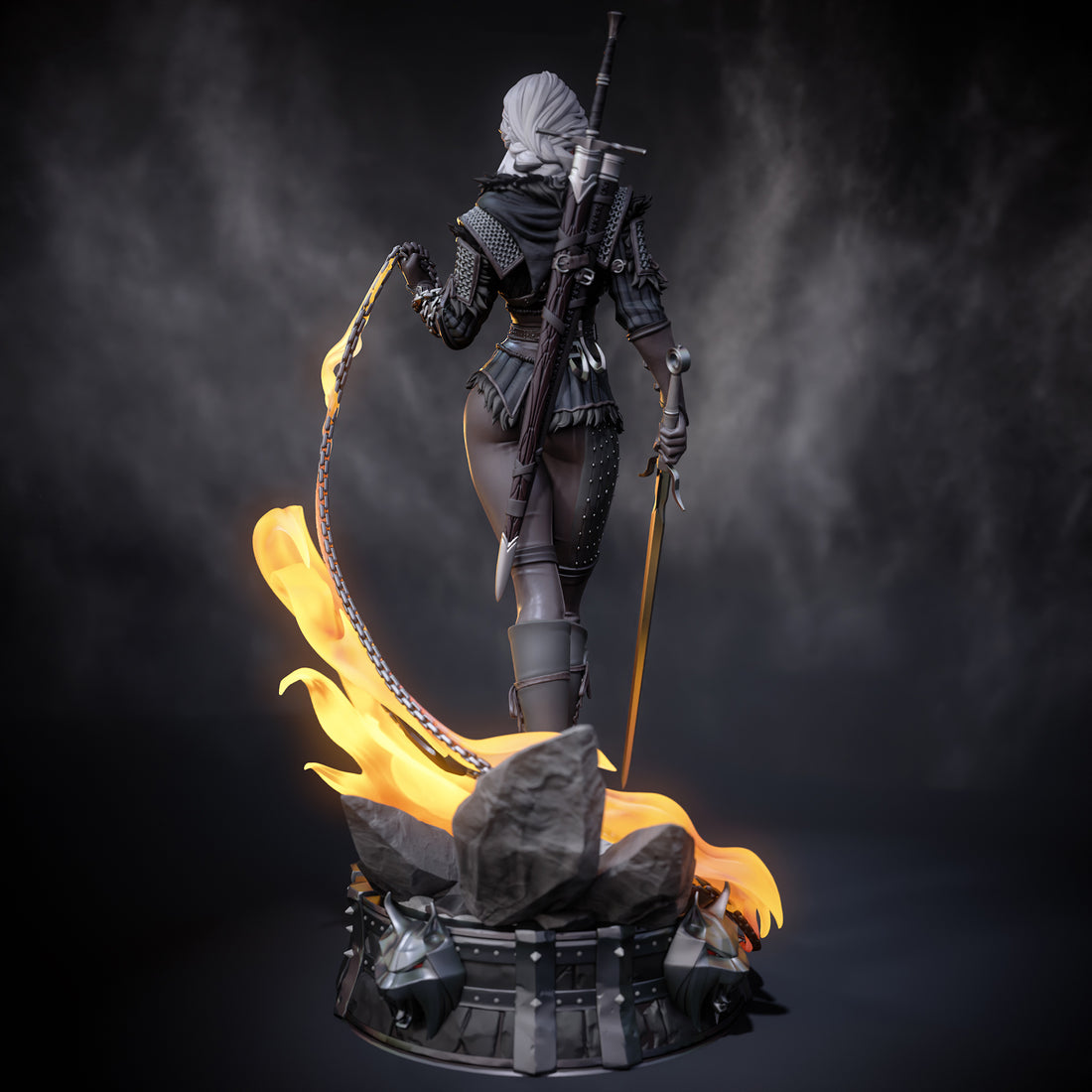 Silver-Haired Huntress – Resin Collectable Figurine