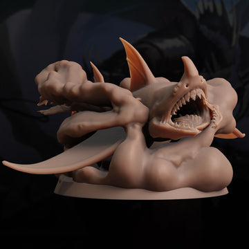 Cloud Shark Miniature – Hidden Sky Stalker | D&D TTRPG Monster Model