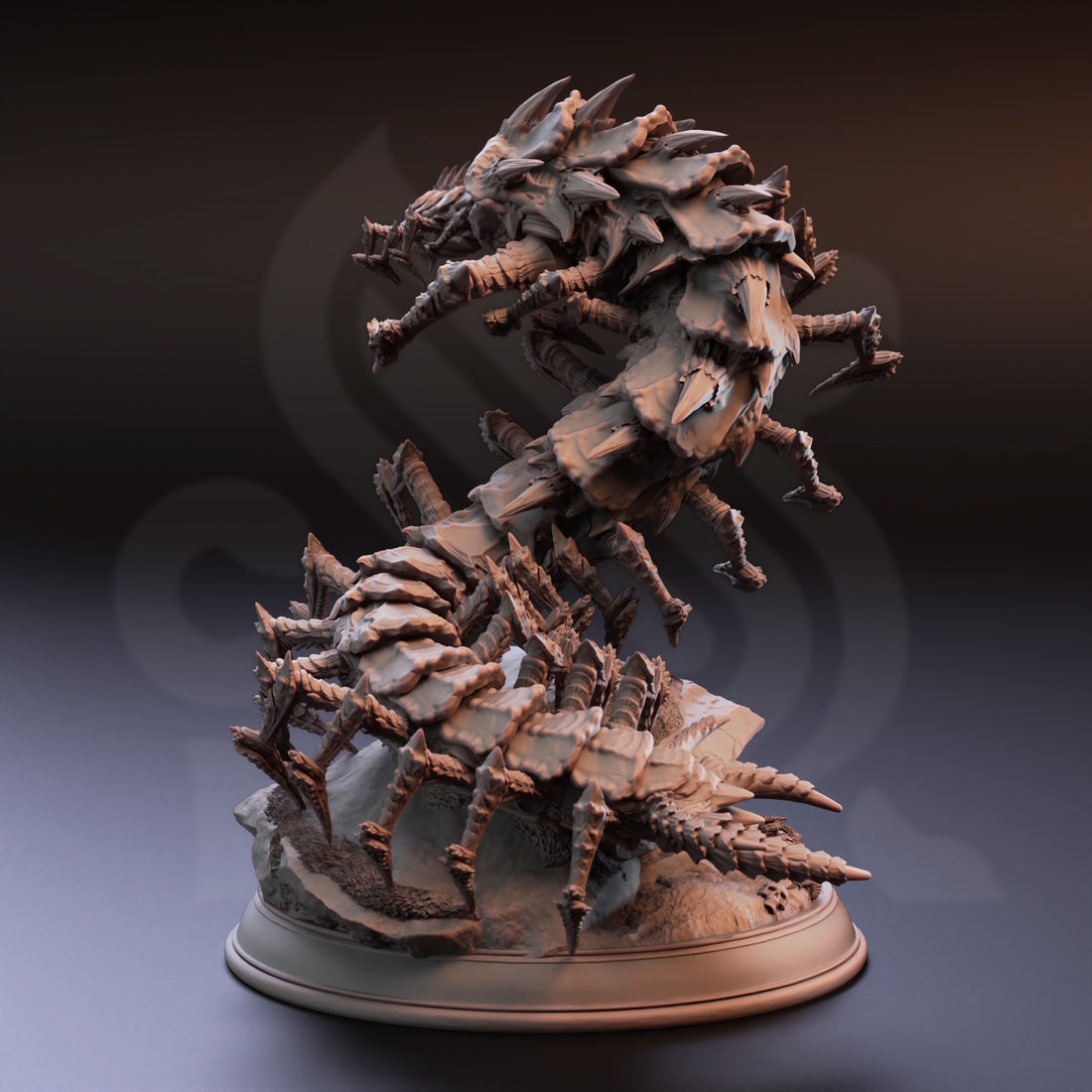 Giant Dune Crawler Miniature – Desert Beast | TTRPG Monster Collectible & Tabletop Model