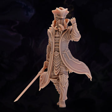 Illithid Pirate Captain Miniature – Commanding Mind Flayer | D&D TTRPG Model