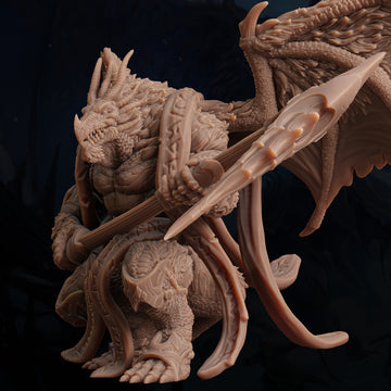 Dragonborn Barbarian Miniature – Heavyset Reaper | D&D TTRPG Model