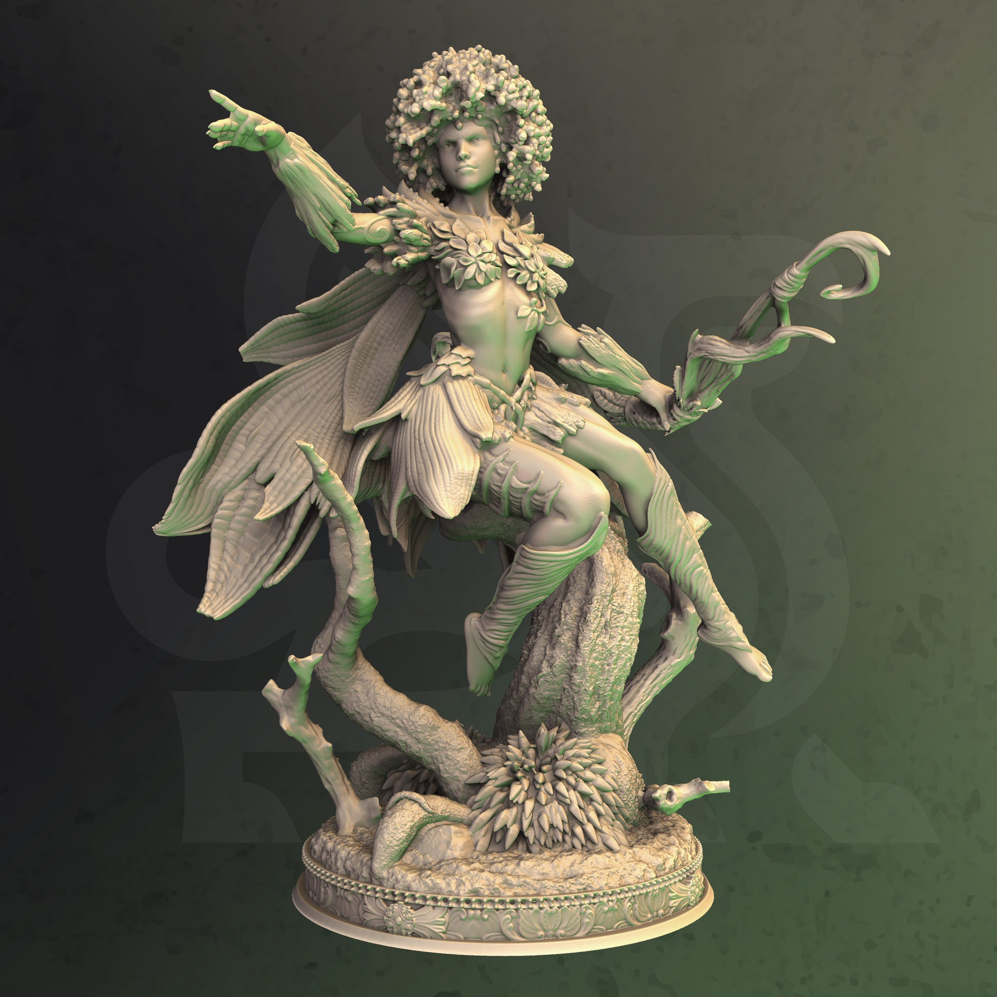 Faerie Forest Mage Miniature – Enchanted Spellcaster | TTRPG Collectible & Tabletop Model