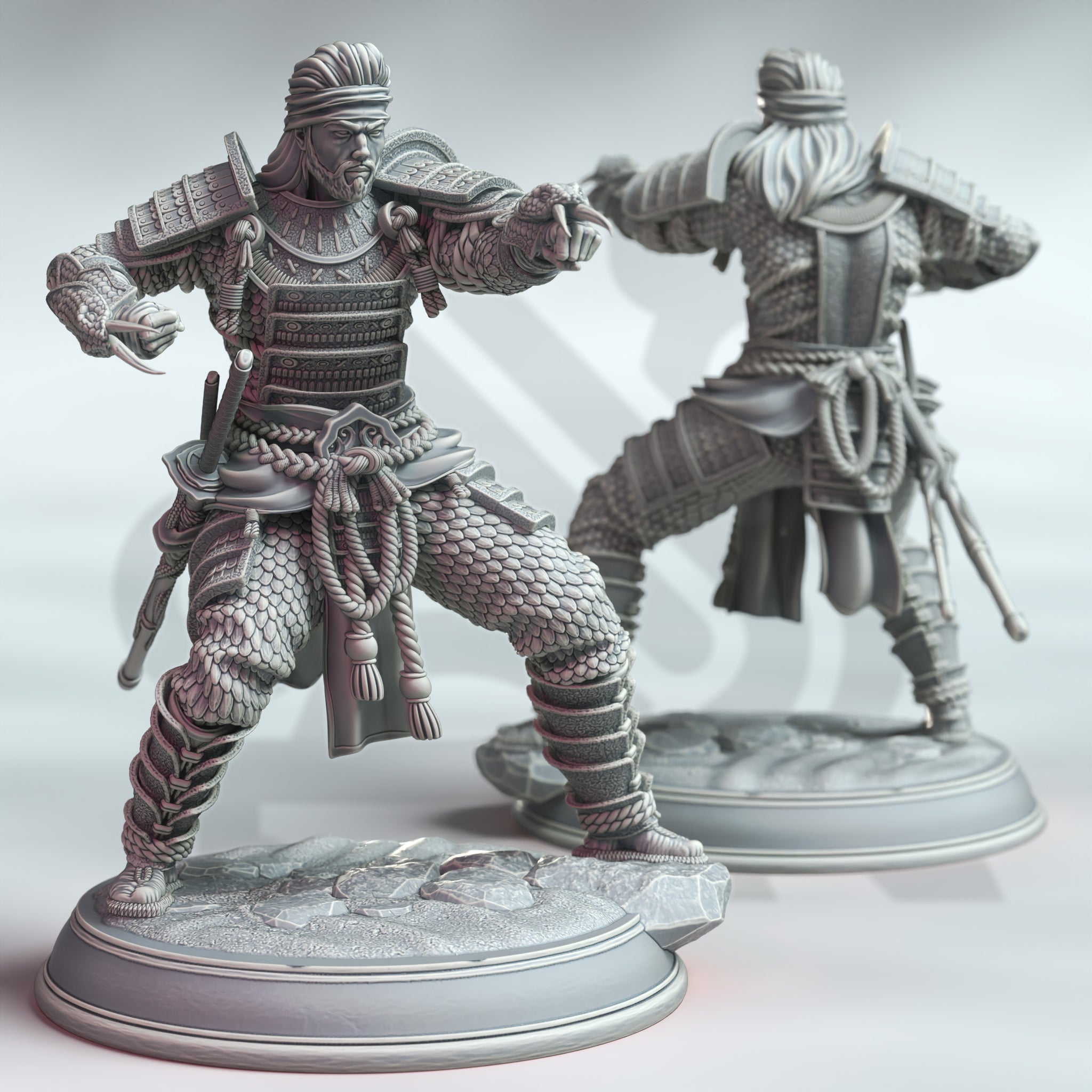 Serpentstrike Brawler Miniature – Snake-Themed Pugilist | TTRPG Collectible & Tabletop Model