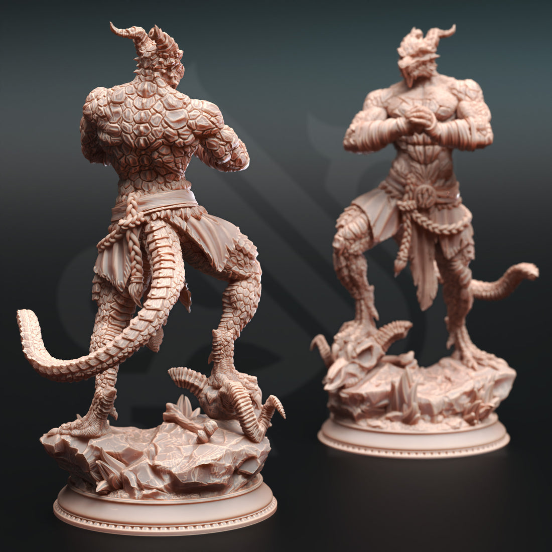 Drakefist Champion Miniature – Dragonborn Monk | TTRPG Collectible & Tabletop Model