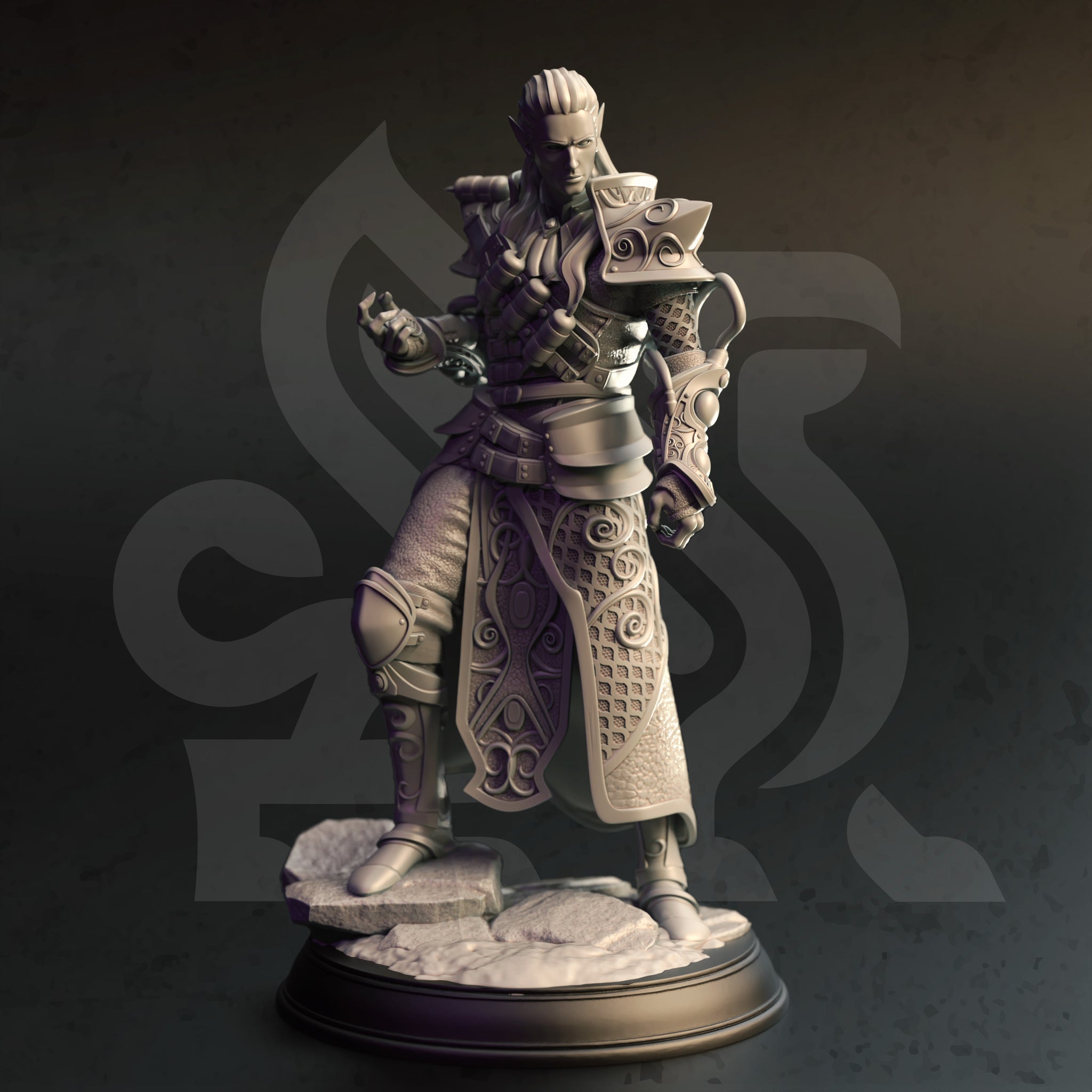 Royal Vanguard Miniature – Elvish Artificer | TTRPG Collectible & Tabletop Model