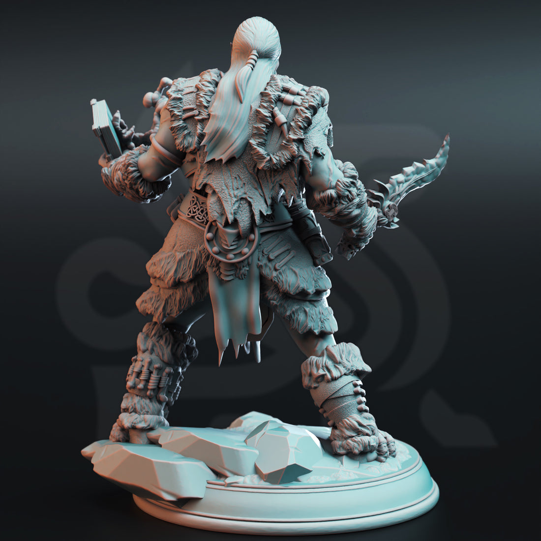 Frostblood Ritualist Miniature – Blood Mage with Dagger | TTRPG Collectible & Tabletop Model
