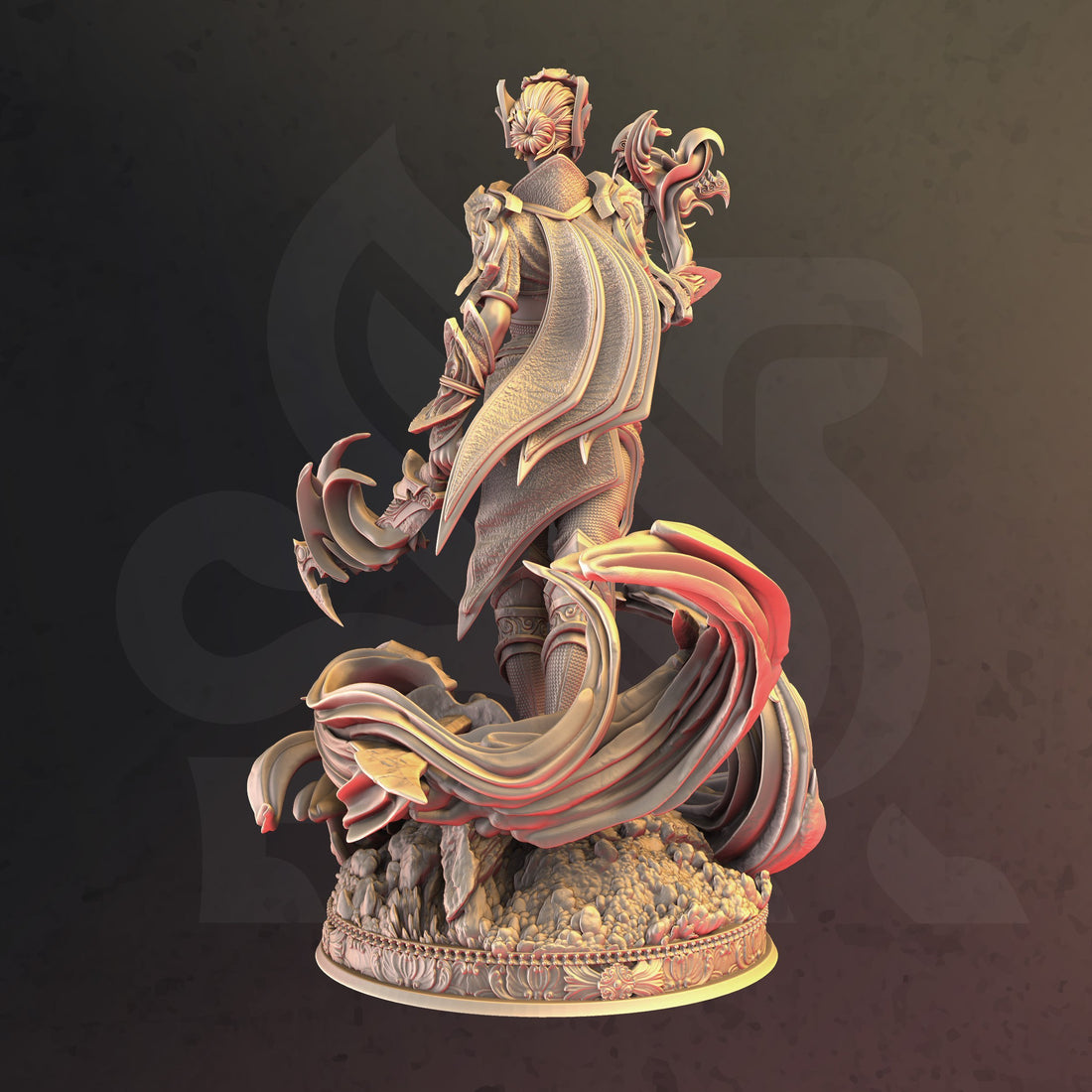 Bladeshroud Enchantress Miniature – Blade Mage | TTRPG Collectible & Tabletop Model