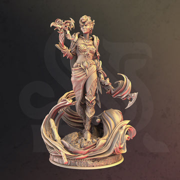 Bladeshroud Enchantress Miniature – Blade Mage | TTRPG Collectible & Tabletop Model
