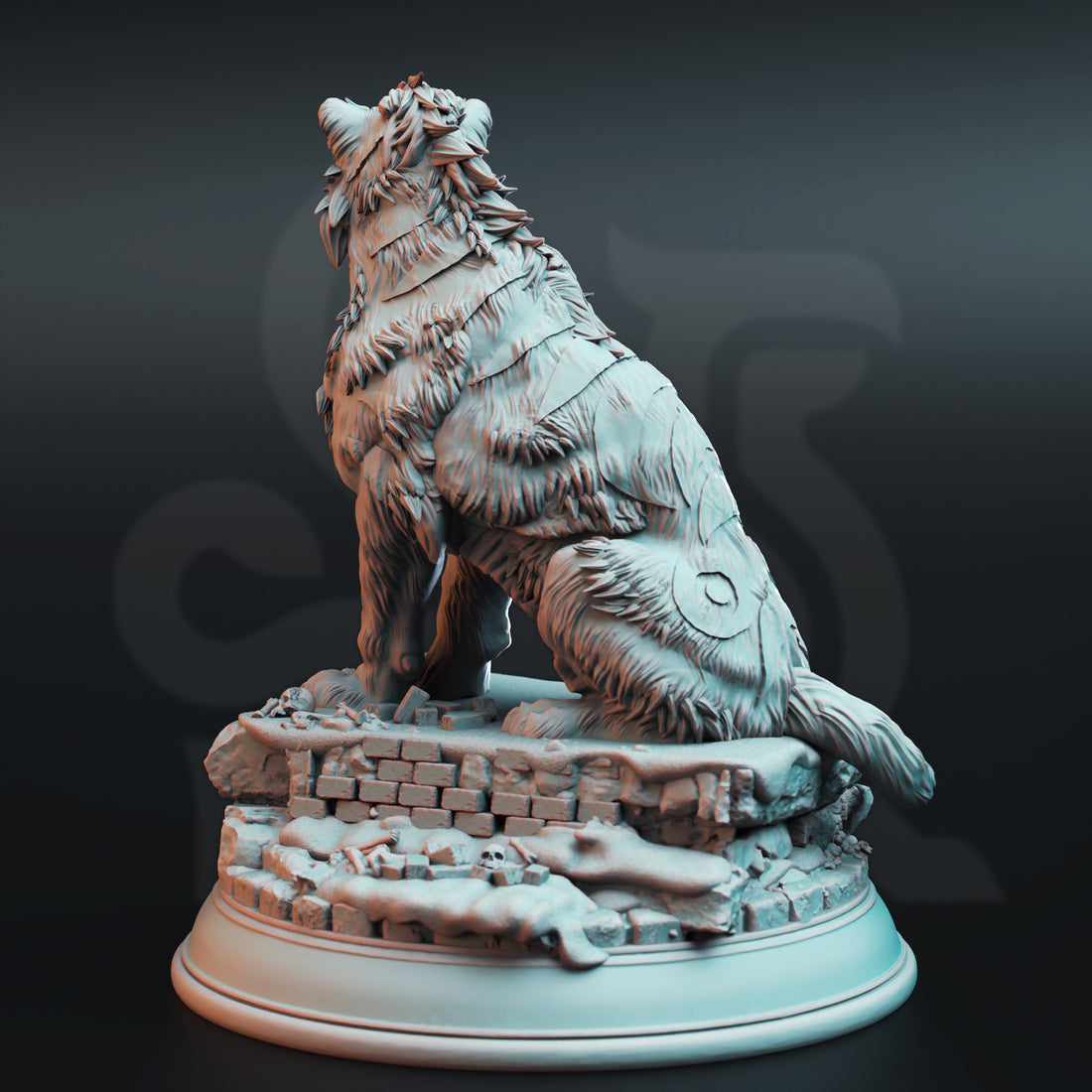 Frostfang Cat Miniature – Ancient Sabretooth Tiger | TTRPG Collectible & Tabletop Model