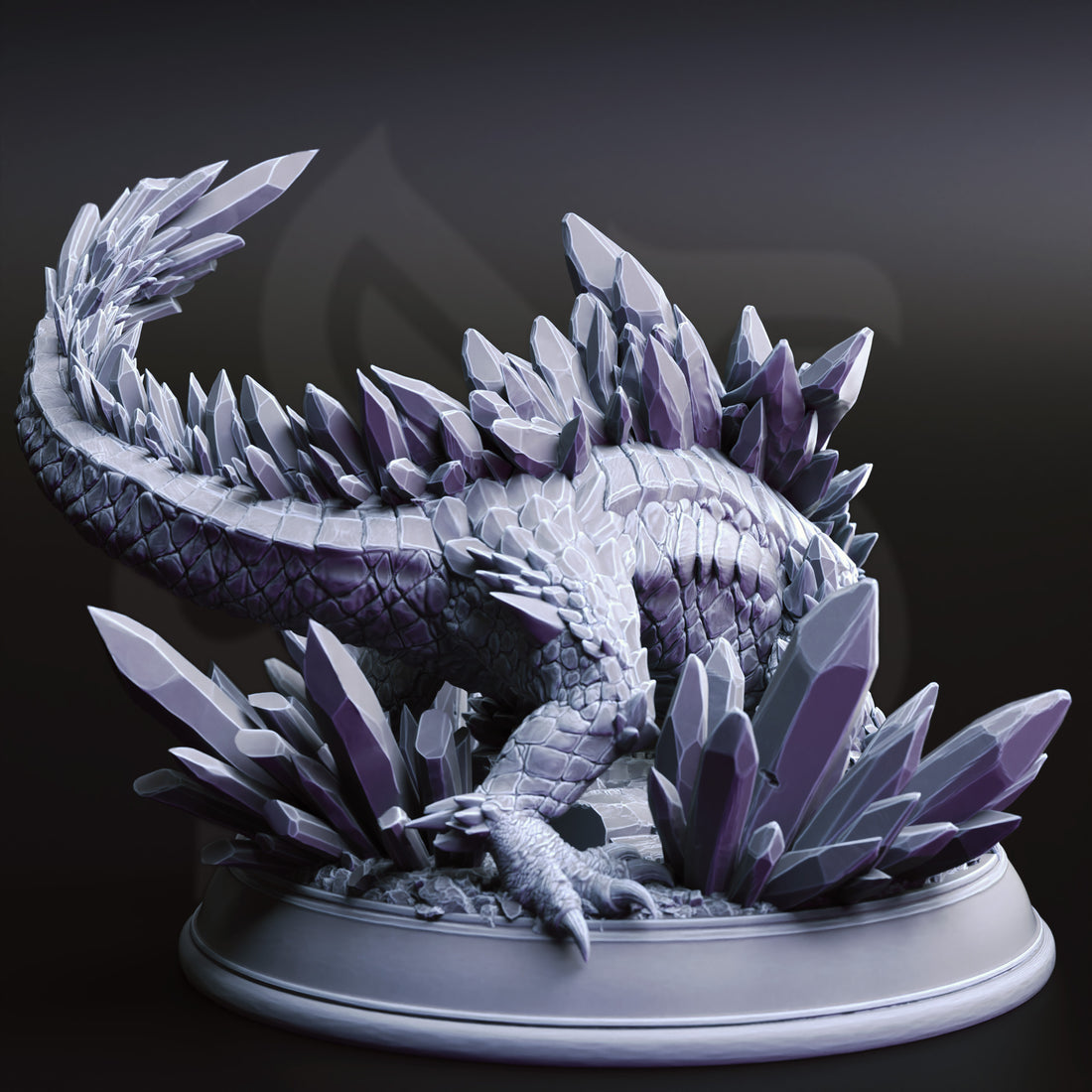 Shardback Monitor Miniature – Crystalline-Backed Lizard Creature | TTRPG Collectible & Tabletop Model
