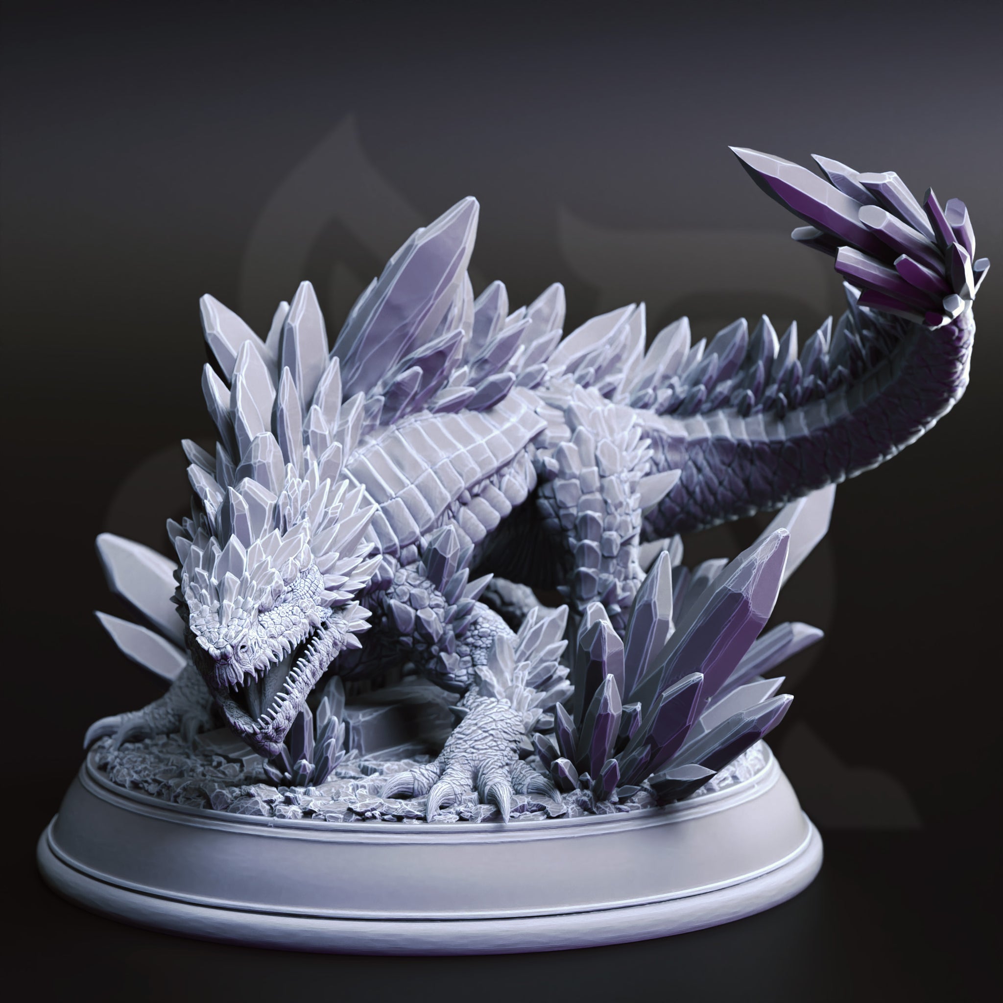 Shardback Monitor Miniature – Crystalline-Backed Lizard Creature | TTRPG Collectible & Tabletop Model