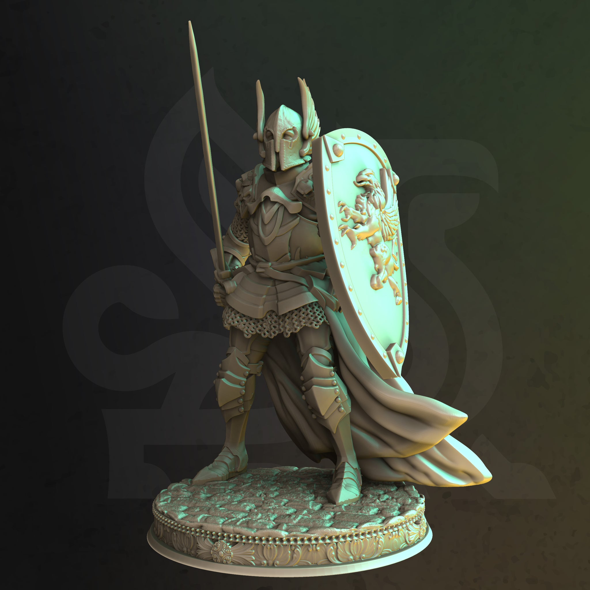 Devout Champion Miniature – Warrior Paladin | TTRPG Collectible & Tabletop Model