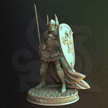 Devout Champion Miniature – Warrior Paladin | TTRPG Collectible & Tabletop Model