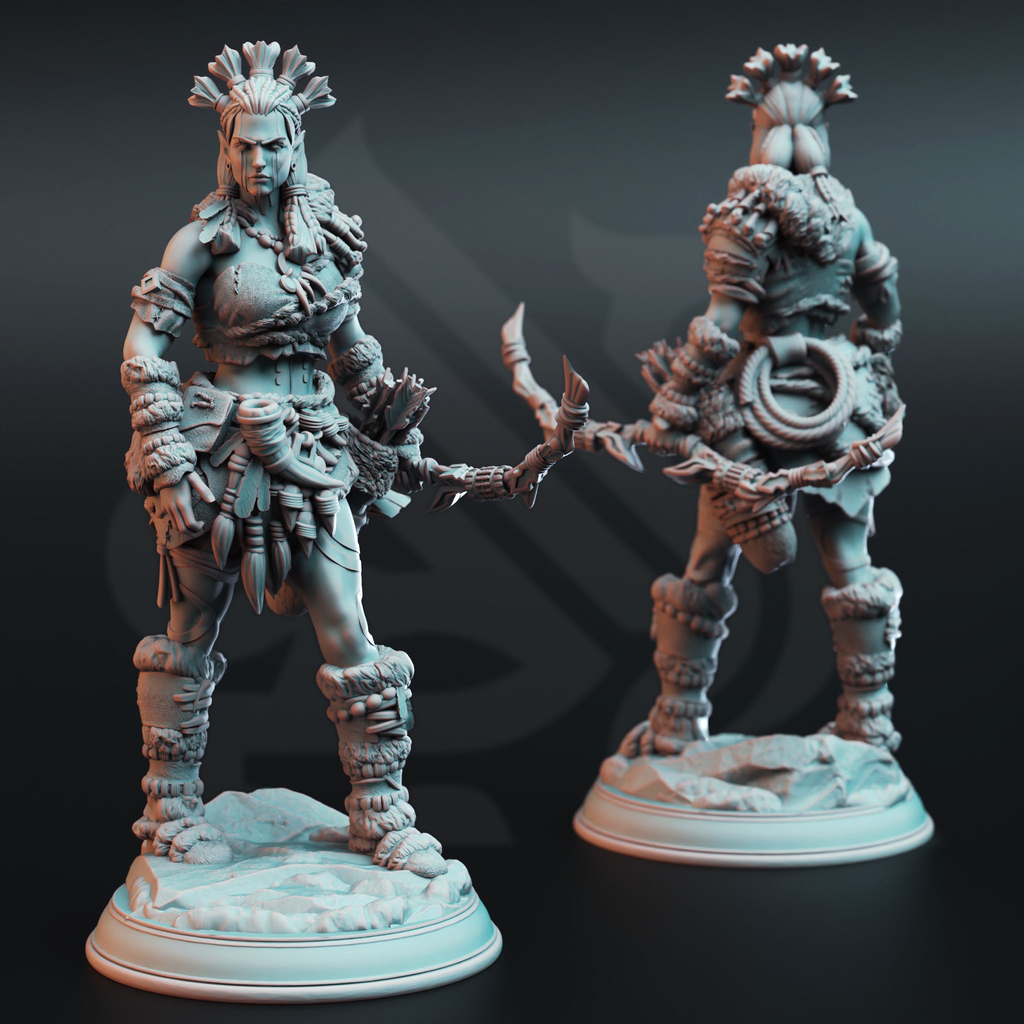 Thornshade Stalker Miniature – Feral Woodland Ranger | TTRPG Collectible & Tabletop Model