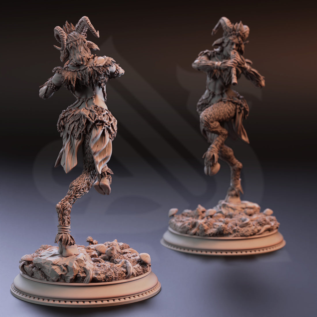 Thornhoof Wanderer Miniature – Forest-Dwelling Satyr | TTRPG Collectible & Tabletop Model
