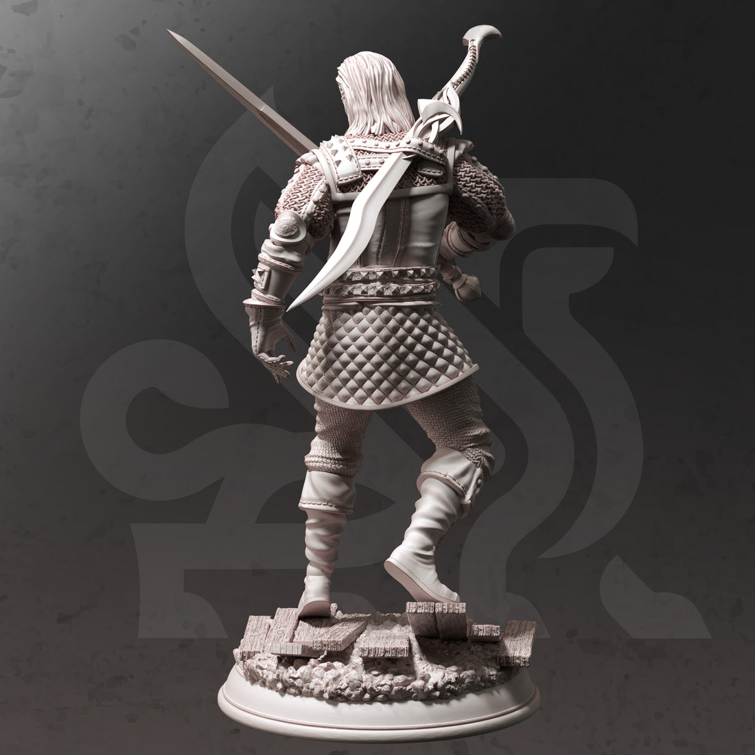 Ironwatch Ranger Miniature – Urban Ranger with Sword & Bow | TTRPG Collectible & Tabletop Model