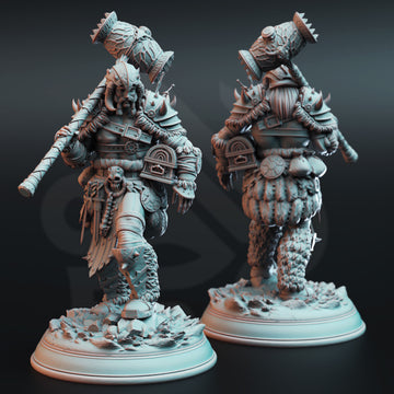 Bonegarde Juggernaut Miniature – Beast Hunter with Giant Hammer | TTRPG Collectible & Tabletop Model