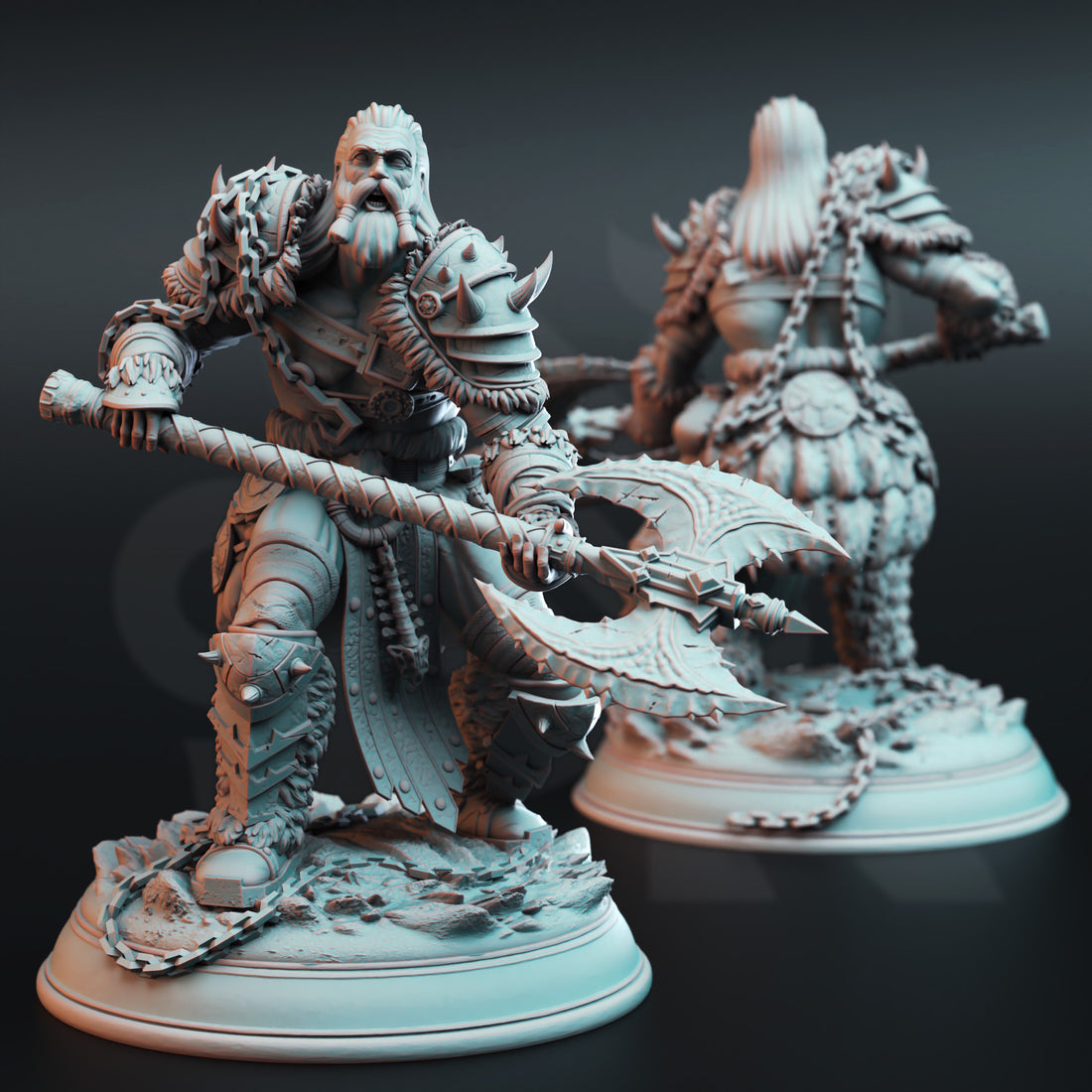 Gravemaul Titan Miniature – Beast Hunter with Two-Handed Axe | TTRPG Collectible & Tabletop Model
