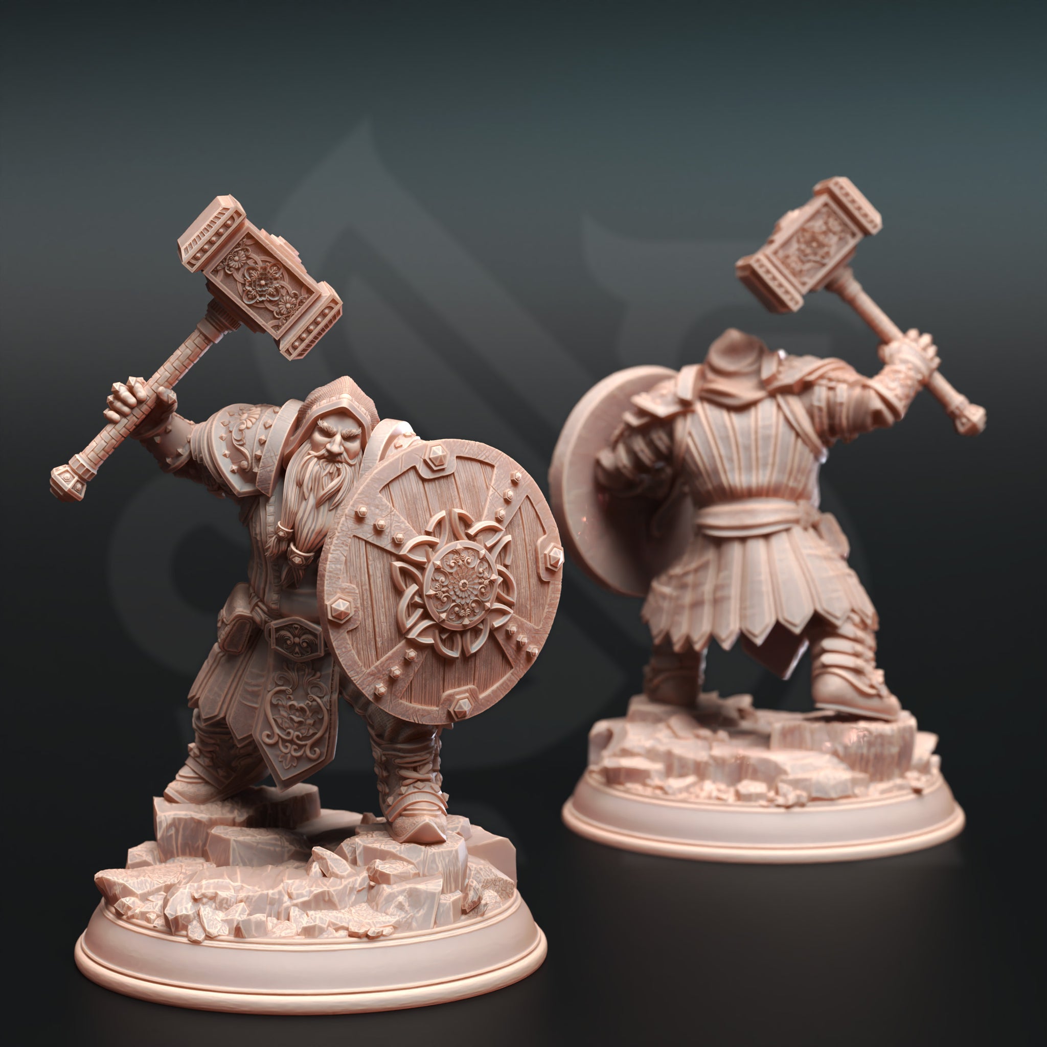 Stonechant Herald Miniature – Dwarven War Cleric | TTRPG Collectible & Tabletop Model