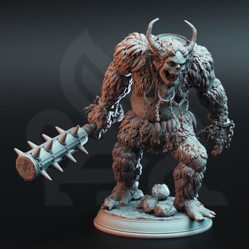 Thornridge Brute Miniature – Mountain Troll with Spiked Club | TTRPG Collectible & Tabletop Model